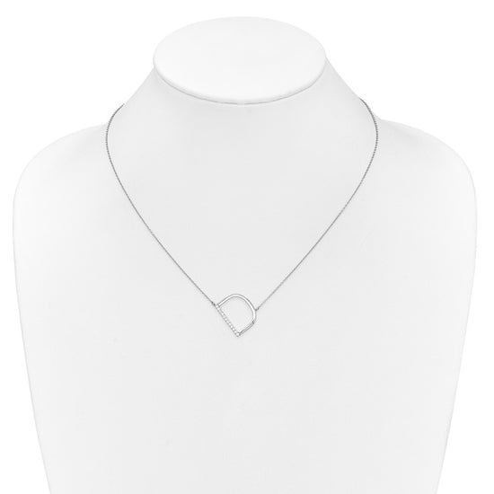 Sideways Diamond Initial Necklaces