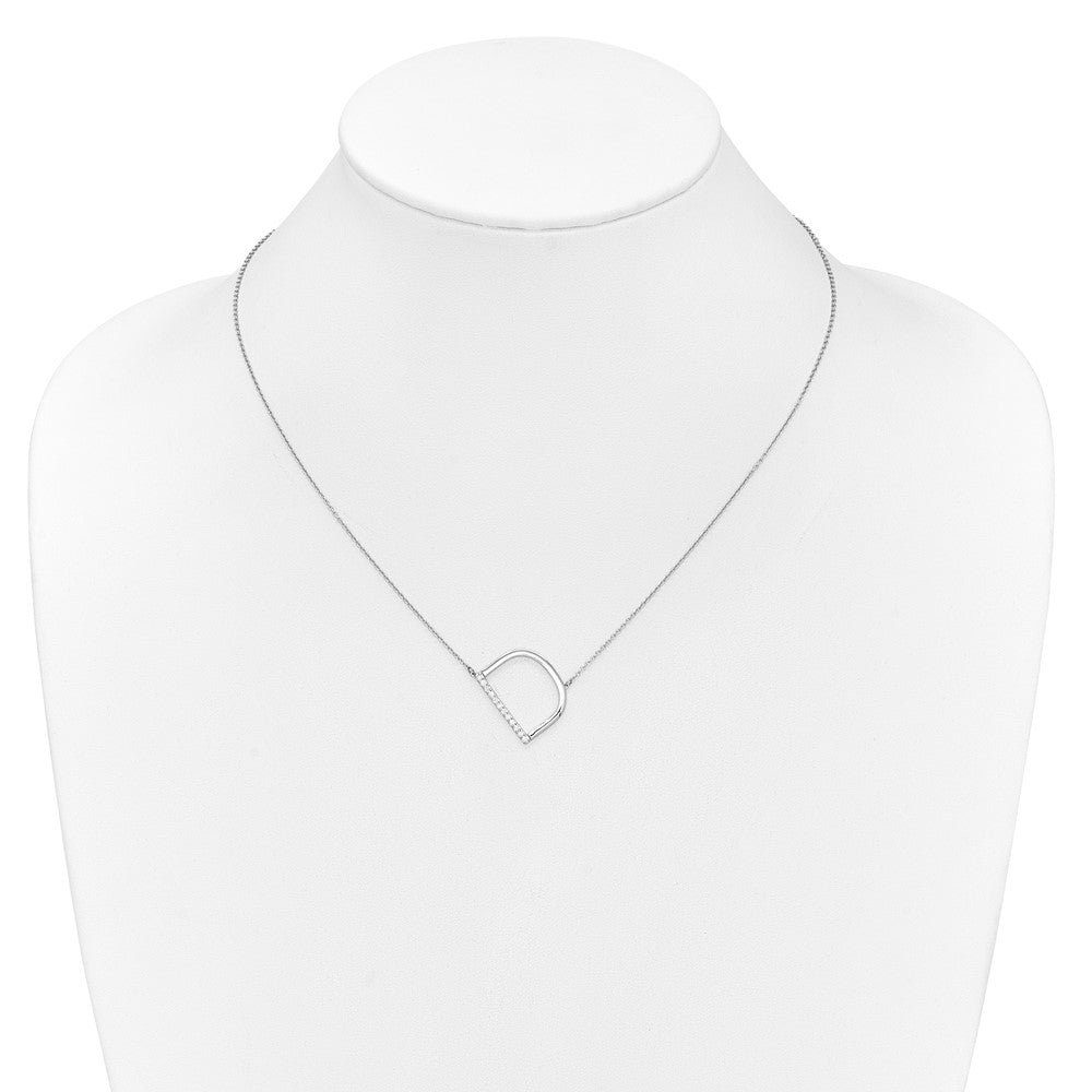 Sideways Diamond Initial Necklaces