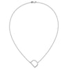 Sideways Diamond Initial Necklaces