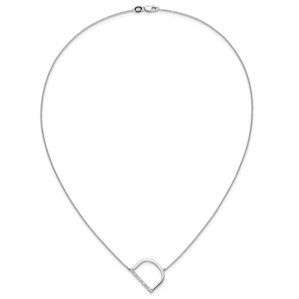 Sideways Diamond Initial Necklaces