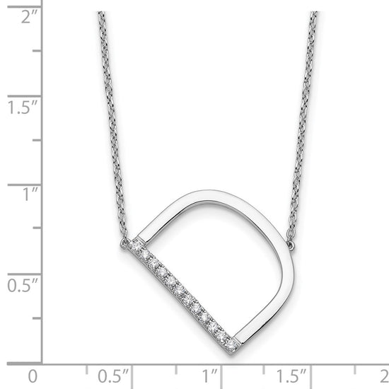 Sideways Diamond Initial Necklaces