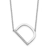 Sideways Diamond Initial Necklaces