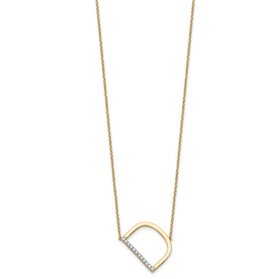 Sideways Diamond Initial Necklaces