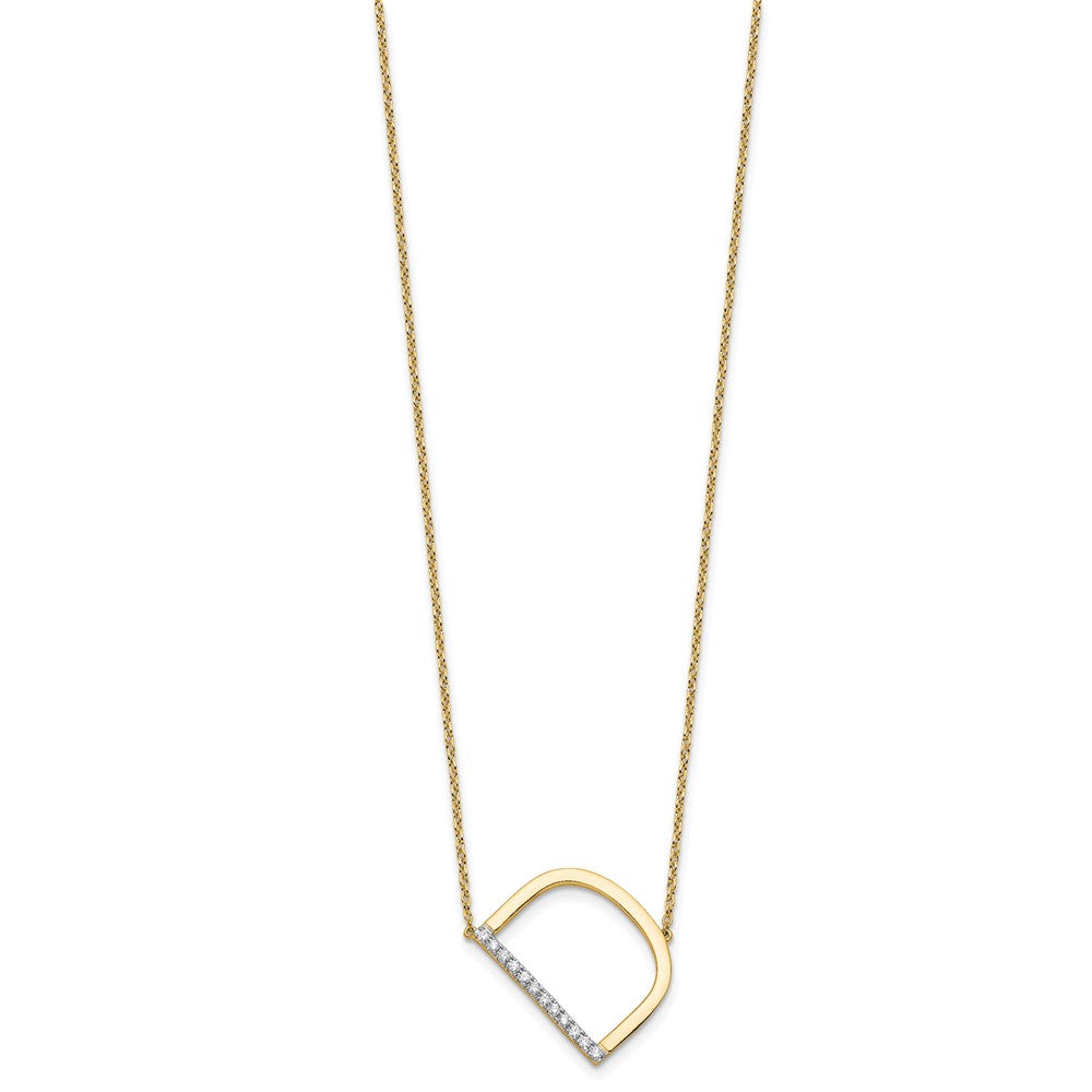 Sideways Diamond Initial Necklaces