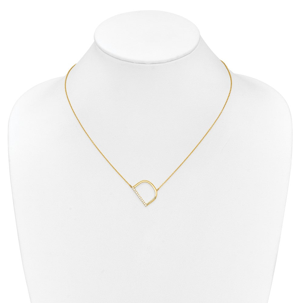Sideways Diamond Initial Necklaces