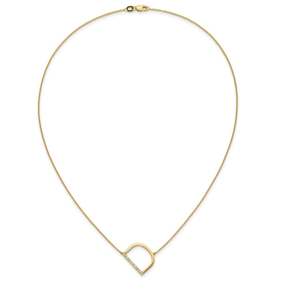 Sideways Diamond Initial Necklaces