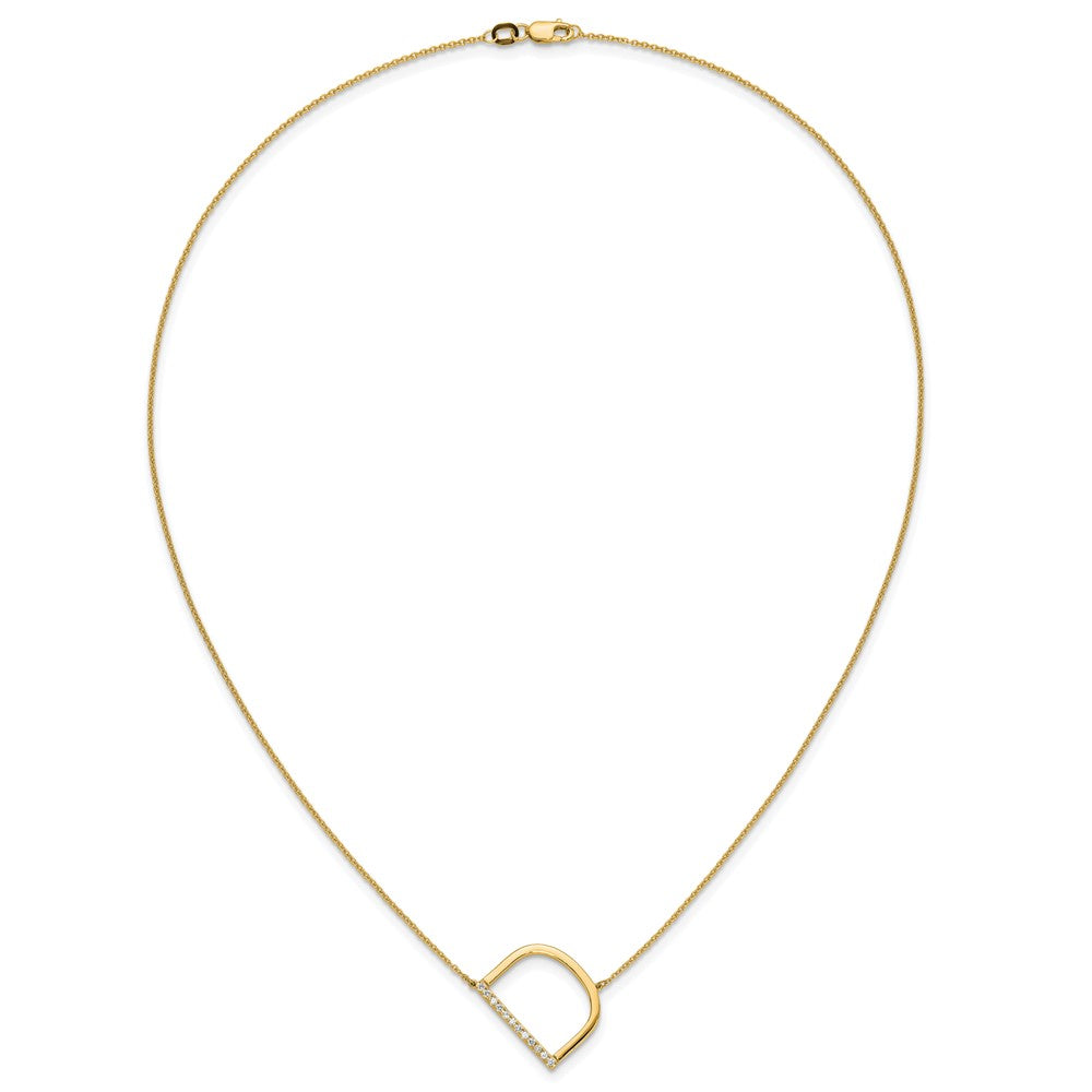Sideways Diamond Initial Necklaces