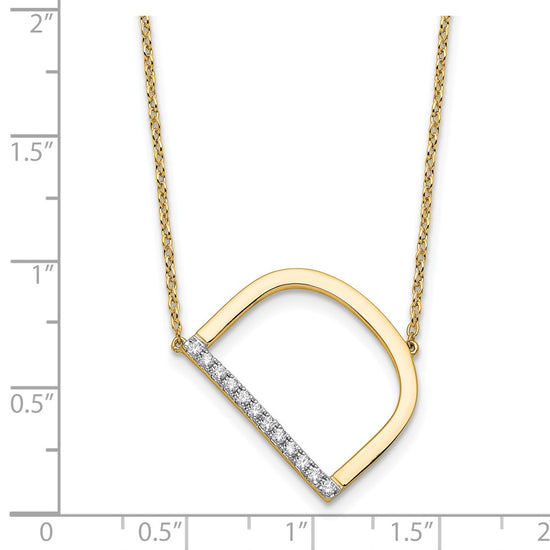 Sideways Diamond Initial Necklaces