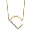 Sideways Diamond Initial Necklaces