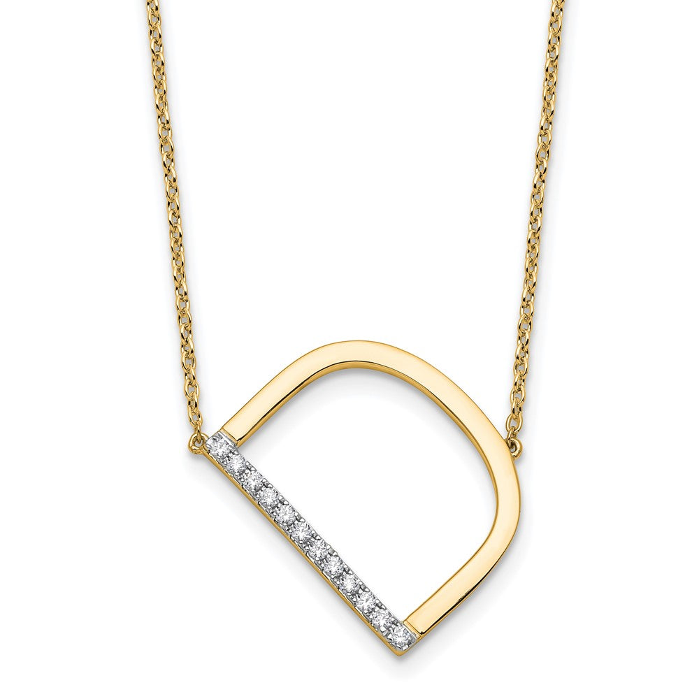 Sideways Diamond Initial Necklaces