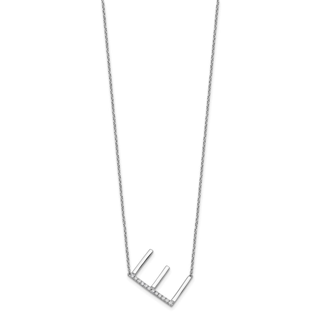 Sideways Diamond Initial Necklaces