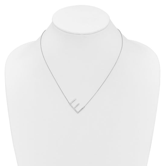 Sideways Diamond Initial Necklaces