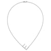 Sideways Diamond Initial Necklaces