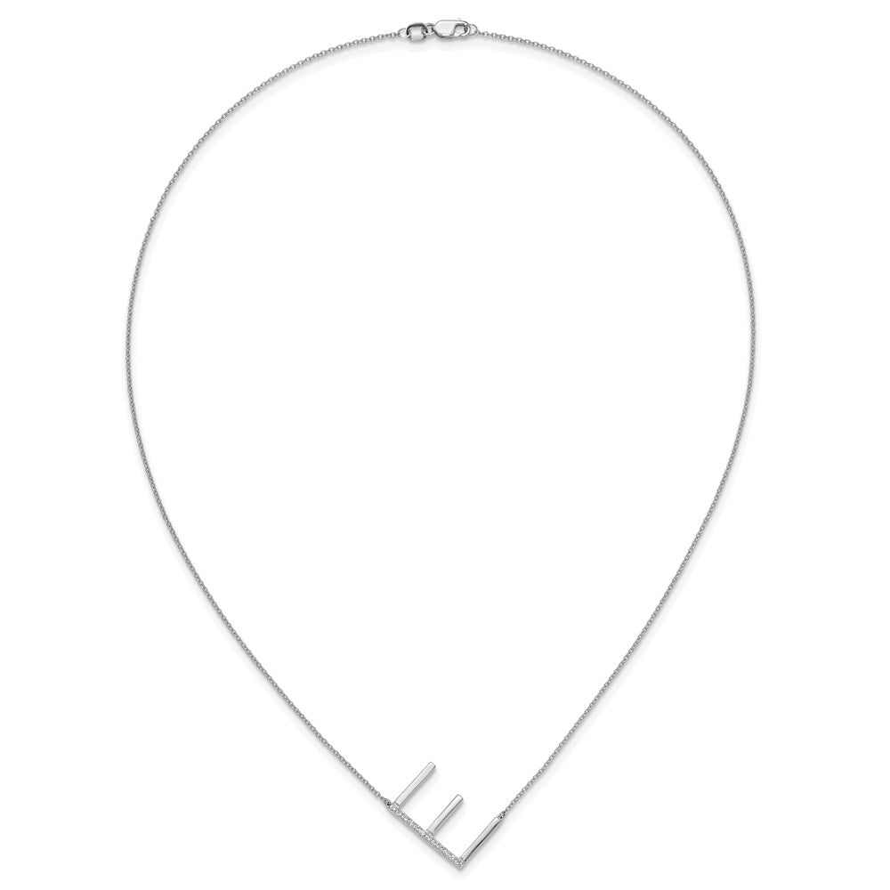 Sideways Diamond Initial Necklaces