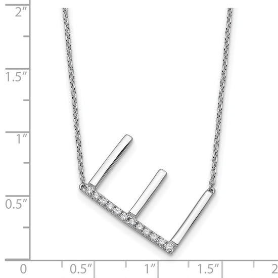 Sideways Diamond Initial Necklaces
