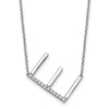 Sideways Diamond Initial Necklaces