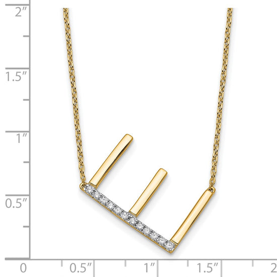 Sideways Diamond Initial Necklaces