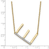 Sideways Diamond Initial Necklaces