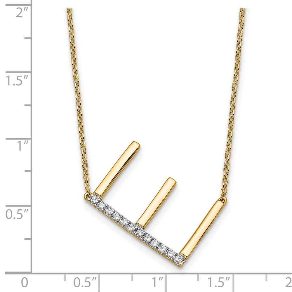 Sideways Diamond Initial Necklaces