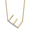 Sideways Diamond Initial Necklaces