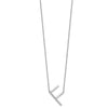 Sideways Diamond Initial Necklaces