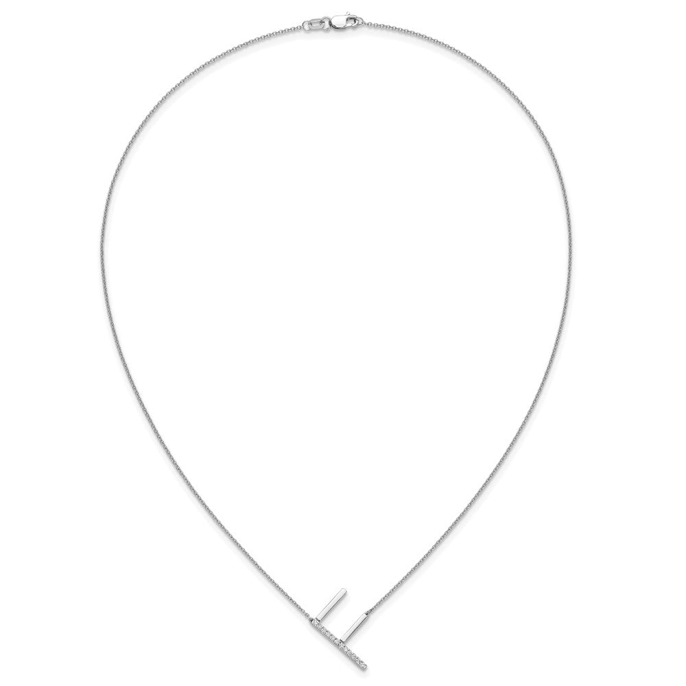 Sideways Diamond Initial Necklaces