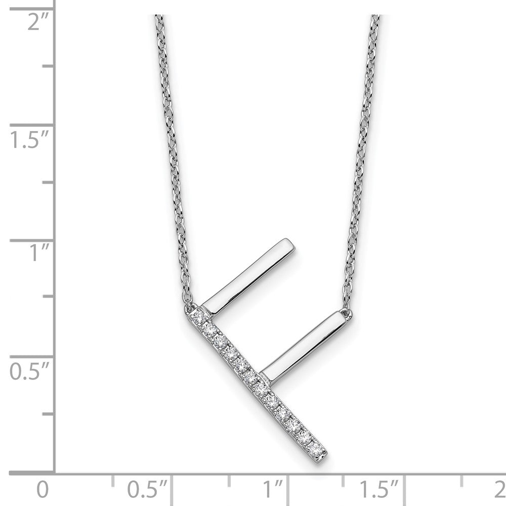 Sideways Diamond Initial Necklaces