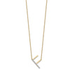 Sideways Diamond Initial Necklaces