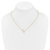 Sideways Diamond Initial Necklaces