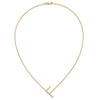 Sideways Diamond Initial Necklaces