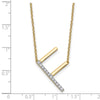 Sideways Diamond Initial Necklaces
