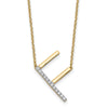 Sideways Diamond Initial Necklaces