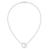 Sideways Diamond Initial Necklaces