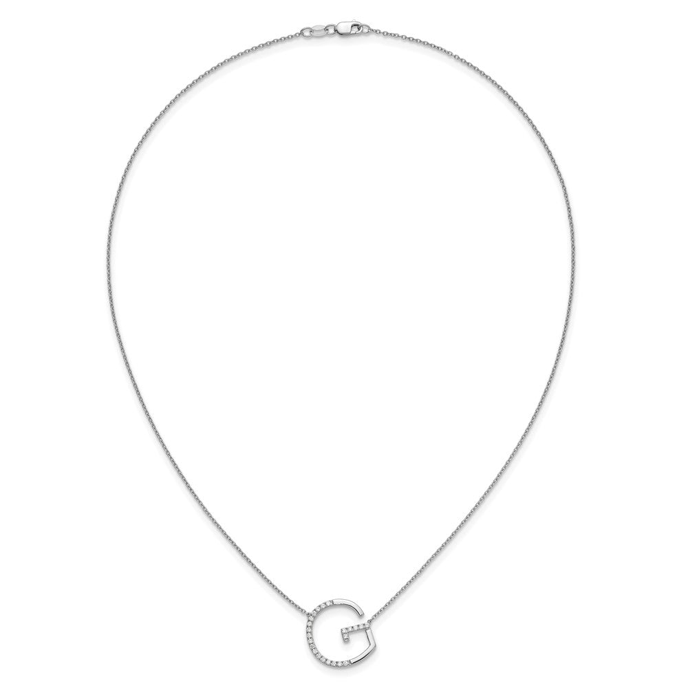 Sideways Diamond Initial Necklaces