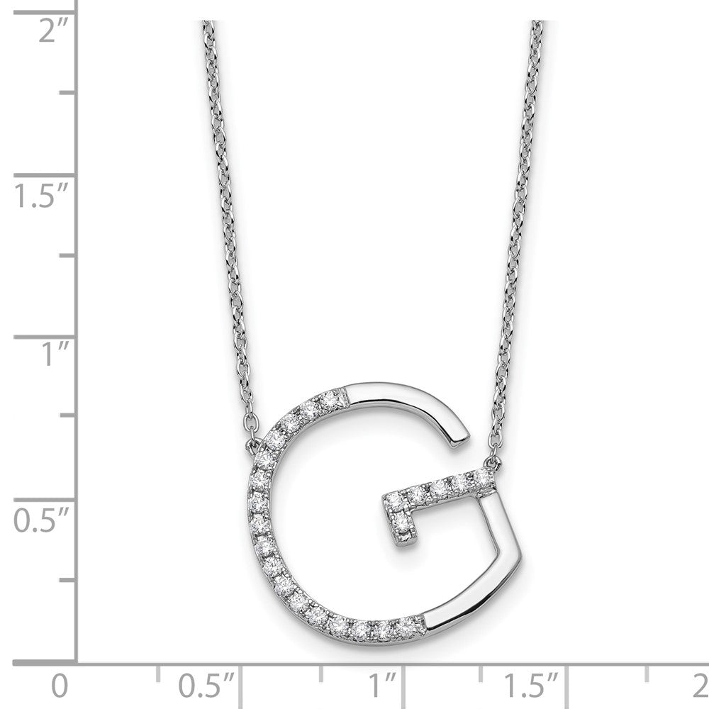 Sideways Diamond Initial Necklaces
