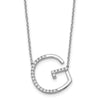Sideways Diamond Initial Necklaces
