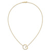 Sideways Diamond Initial Necklaces