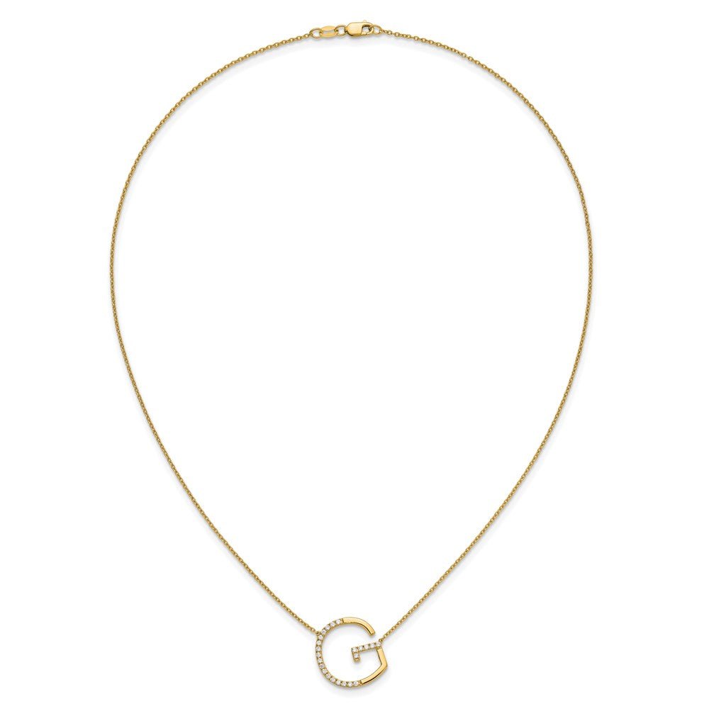 Sideways Diamond Initial Necklaces