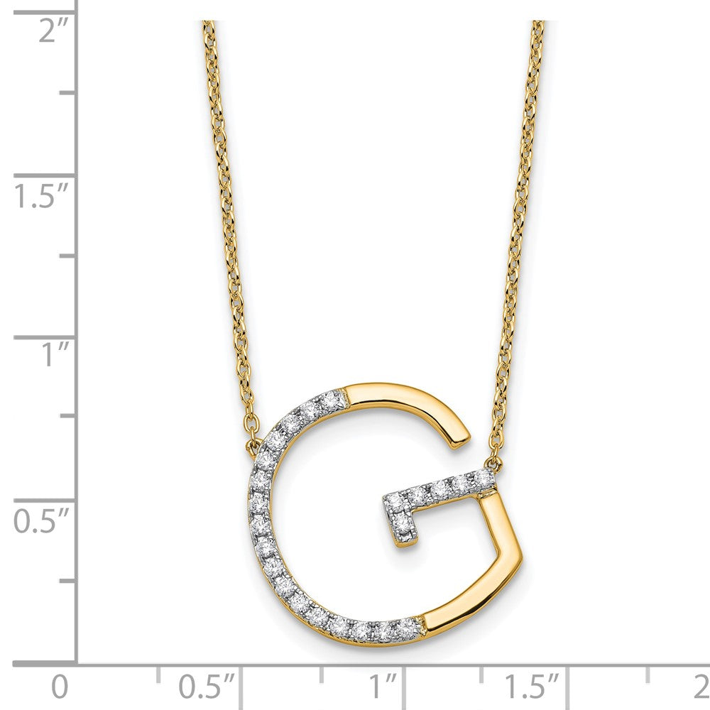 Sideways Diamond Initial Necklaces