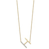 Sideways Diamond Initial Necklaces