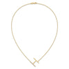 Sideways Diamond Initial Necklaces