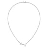 Sideways Diamond Initial Necklaces