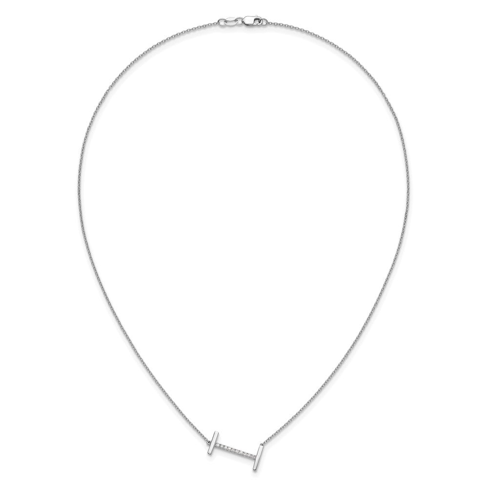 Sideways Diamond Initial Necklaces