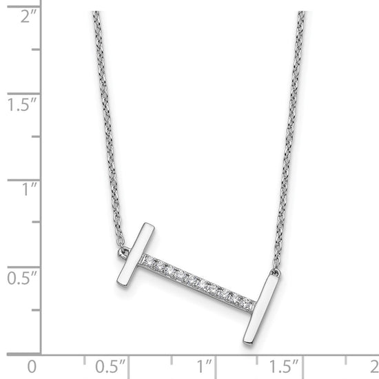 Sideways Diamond Initial Necklaces