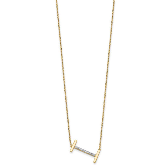 Sideways Diamond Initial Necklaces