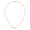 Sideways Diamond Initial Necklaces