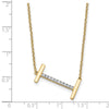 Sideways Diamond Initial Necklaces