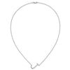 Sideways Diamond Initial Necklaces