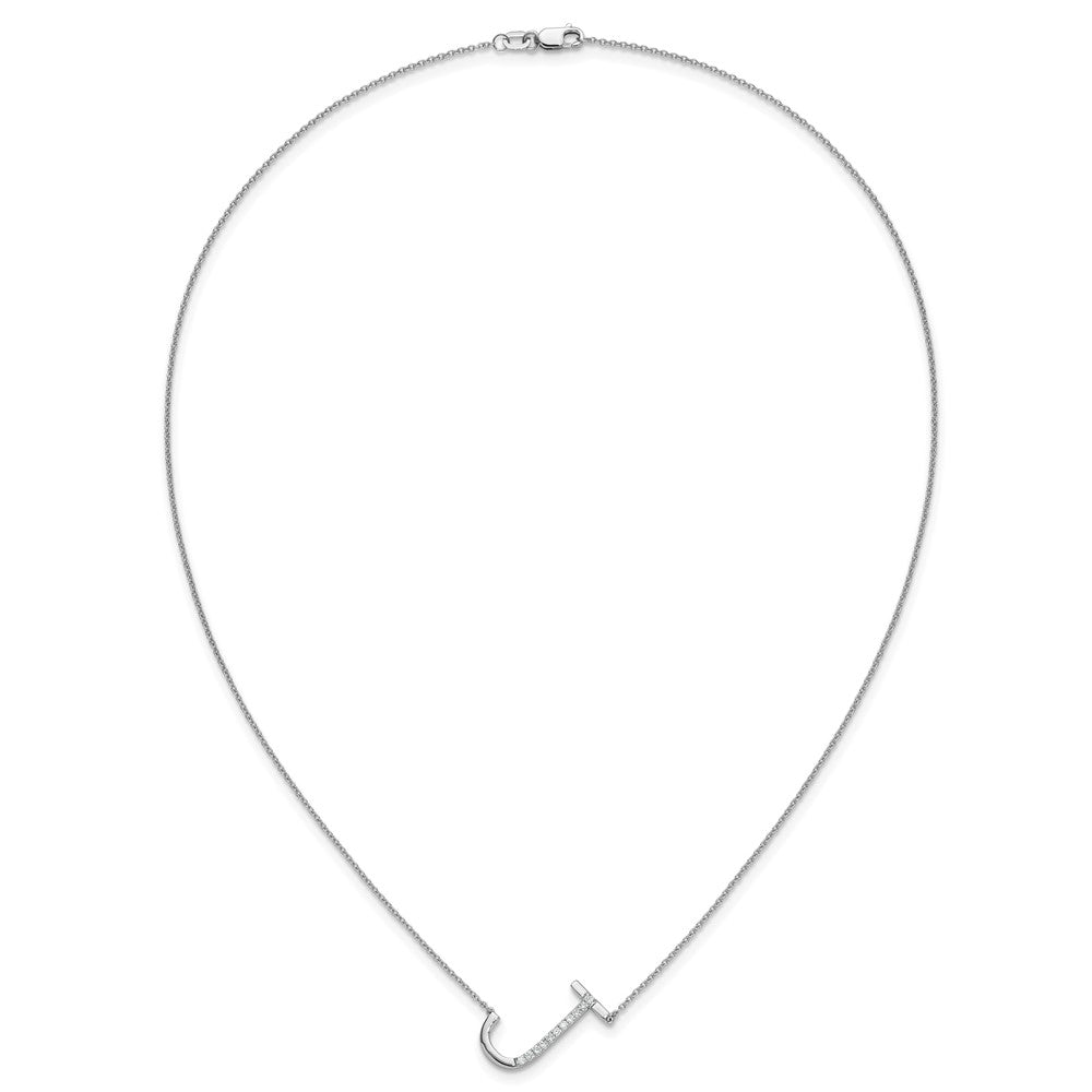 Sideways Diamond Initial Necklaces