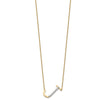 Sideways Diamond Initial Necklaces